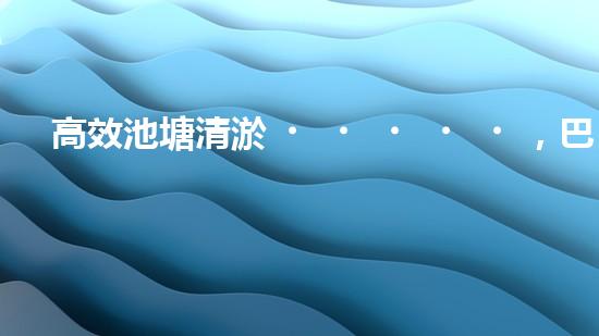 高效池塘清淤，巴洛仕設(shè)備助您一臂之力